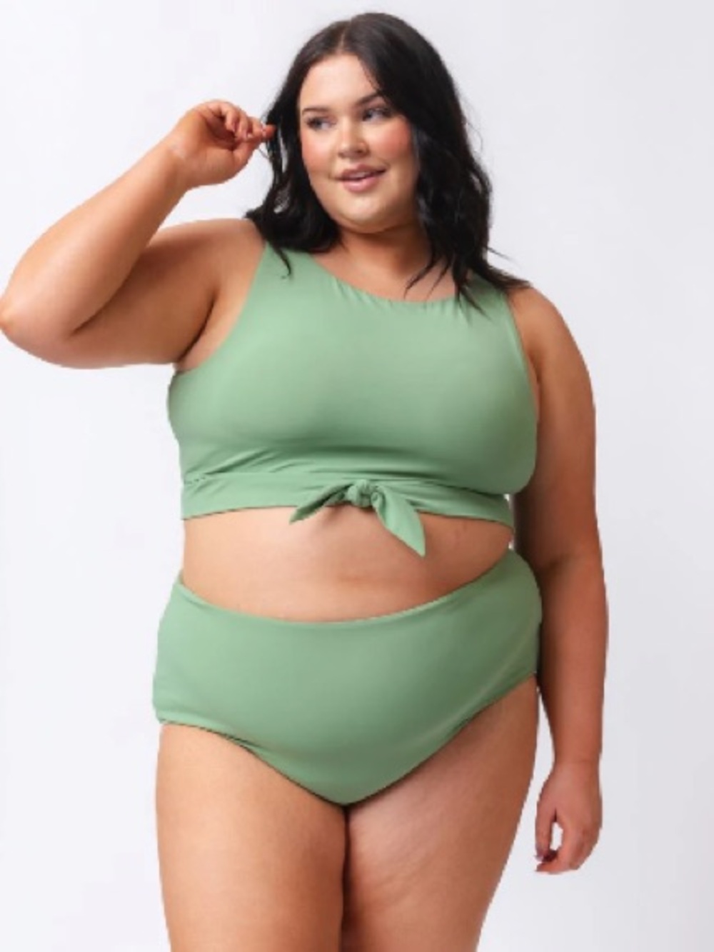 Lime Ricki Ming Green Swimsuit Top - Picture 2 of 6